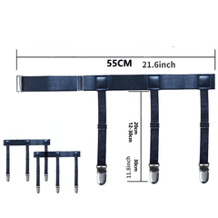 Men Shirt Wrinkle-proof Belt Non-slip Locking Clips Garters Strap