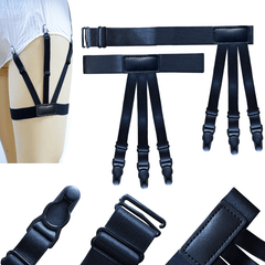 Men Shirt Wrinkle-proof Belt Non-slip Locking Clips Garters Strap