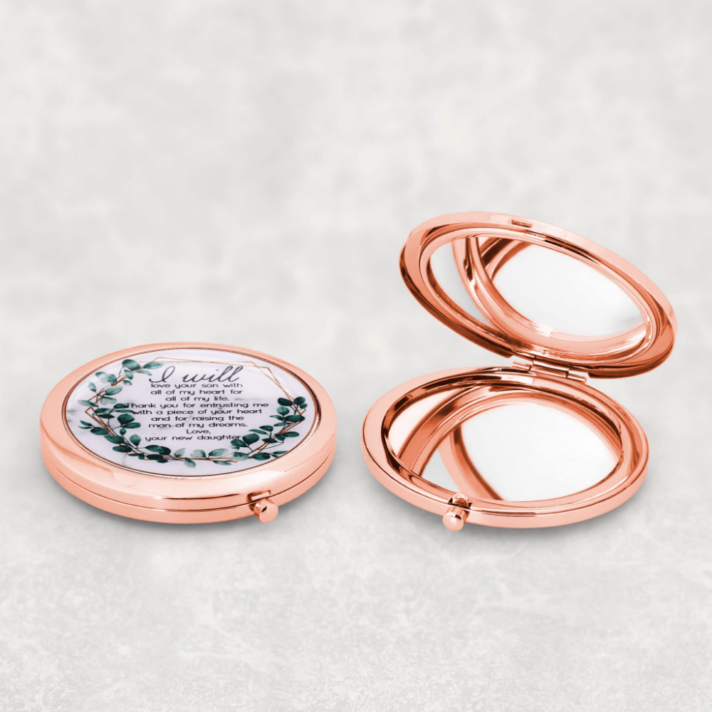 Mother of the Groom Compact Mirror - Ideal Wedding Gift