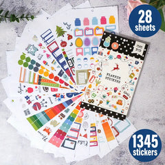 1345pcs Planner Stickers Diary Planning Notes Creative Stickers Kids Teen Adults
