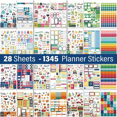 1345pcs Planner Stickers Diary Planning Notes Creative Stickers Kids Teen Adults