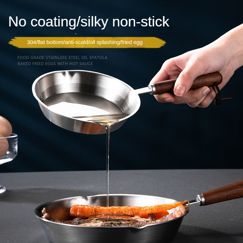 Non Stick Frying Pan with Wood Handle for Gas Stove Top & Induction Cooker