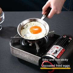 Non Stick Frying Pan with Wood Handle for Gas Stove Top & Induction Cooker