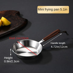 Non Stick Frying Pan with Wood Handle for Gas Stove Top & Induction Cooker