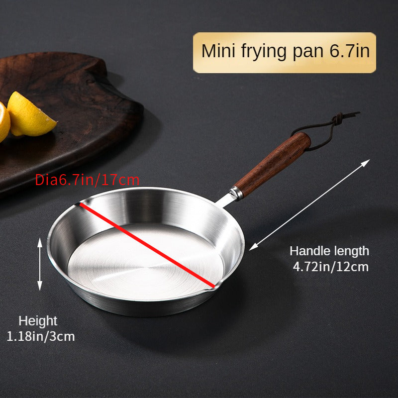 Non Stick Frying Pan with Wood Handle for Gas Stove Top & Induction Cooker
