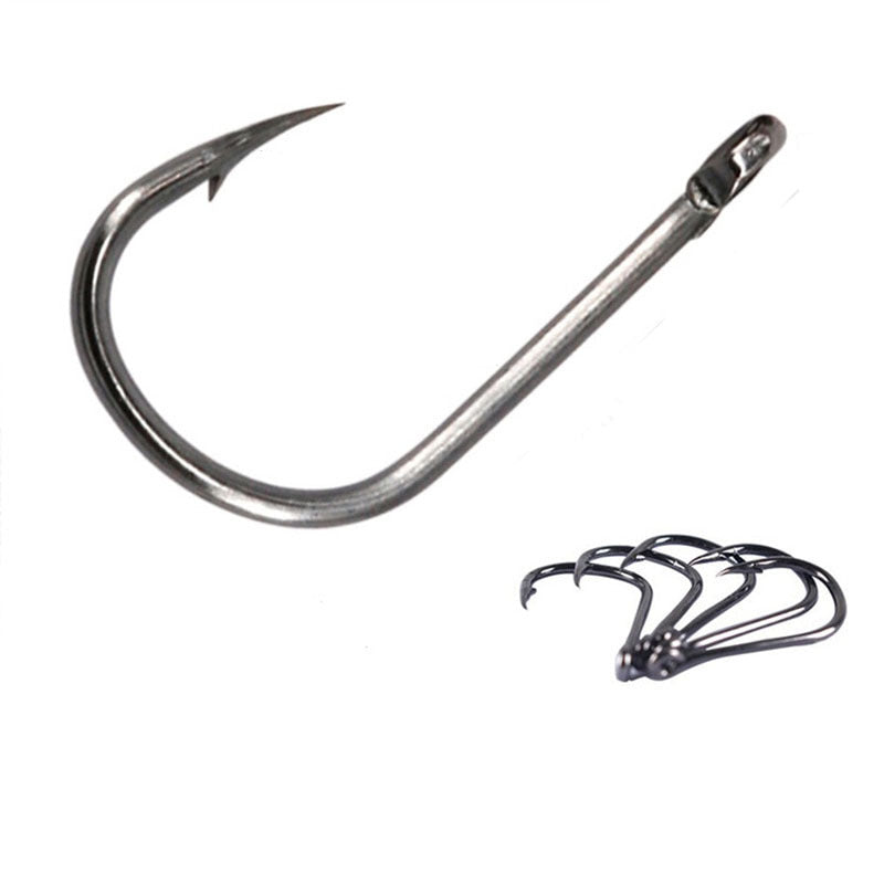500pcs High Carbon Steel Fishing Hooks Set 10 Sizes Barbed
