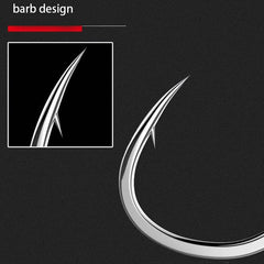500pcs High Carbon Steel Fishing Hooks Set 10 Sizes Barbed