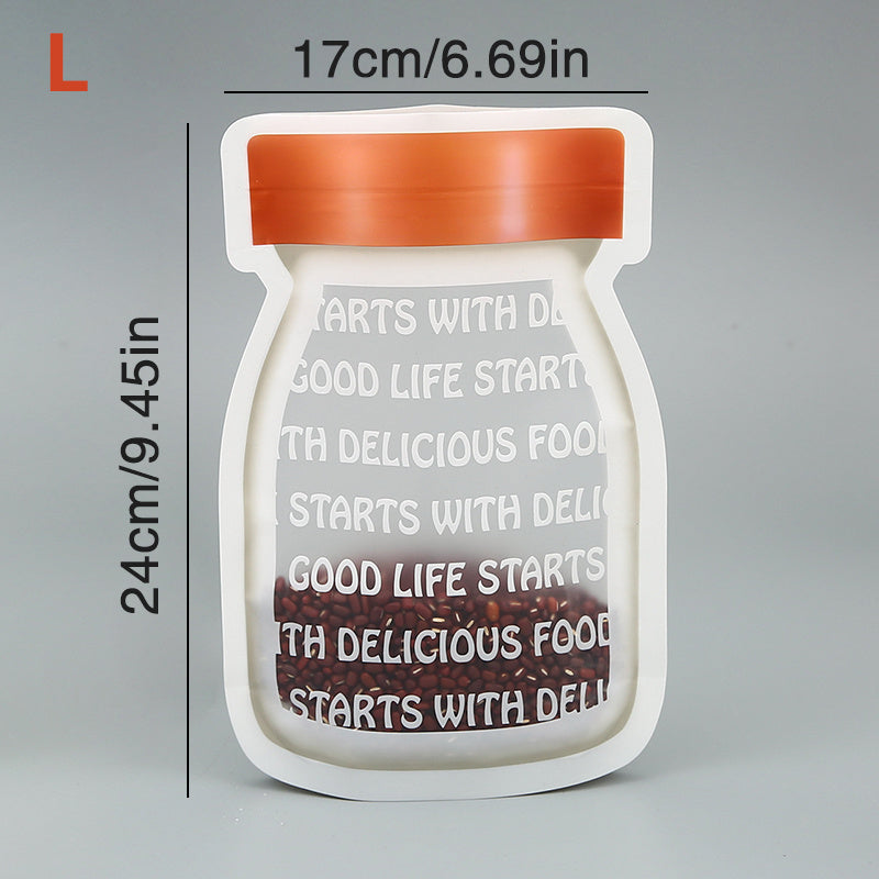 5pcs Bottle Ziplock Bags Reusable Food Storage Baked Snacks Nuts Candies Freeze
