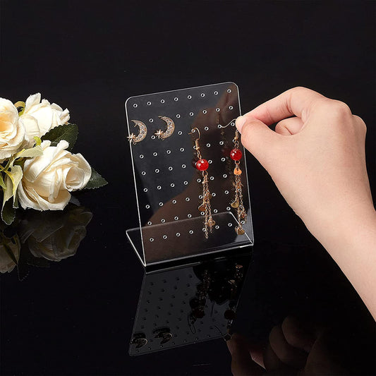 Acrylic Jewelry Stand Earrings Display Board Necklace Organizer