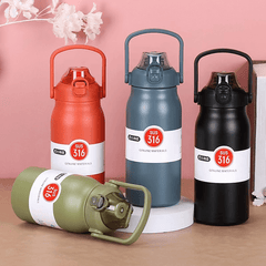Stainless Steel 1L Insulated Mug Vacuum Cups Portable Travel Bottle