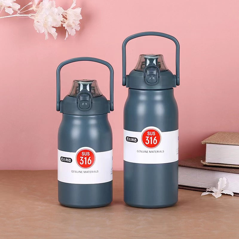 Stainless Steel 1L Insulated Mug Vacuum Cups Portable Travel Bottle