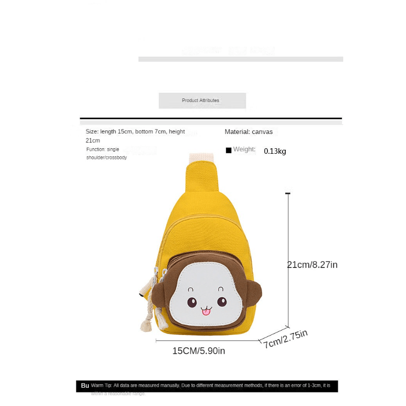 Kids Chest Bag Girls Messenger Bag Lightweight Travel Shoulder Bag