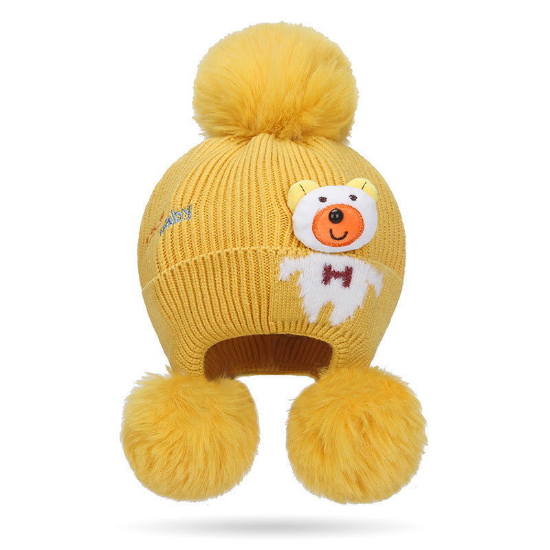 Children's Bear Knitted Woolen Hat