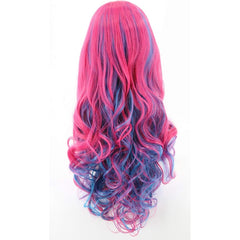 Pink Curly Wig For Girls Kids Halloween Cosplay Costume