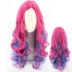 Pink Curly Wig For Girls Kids Halloween Cosplay Costume