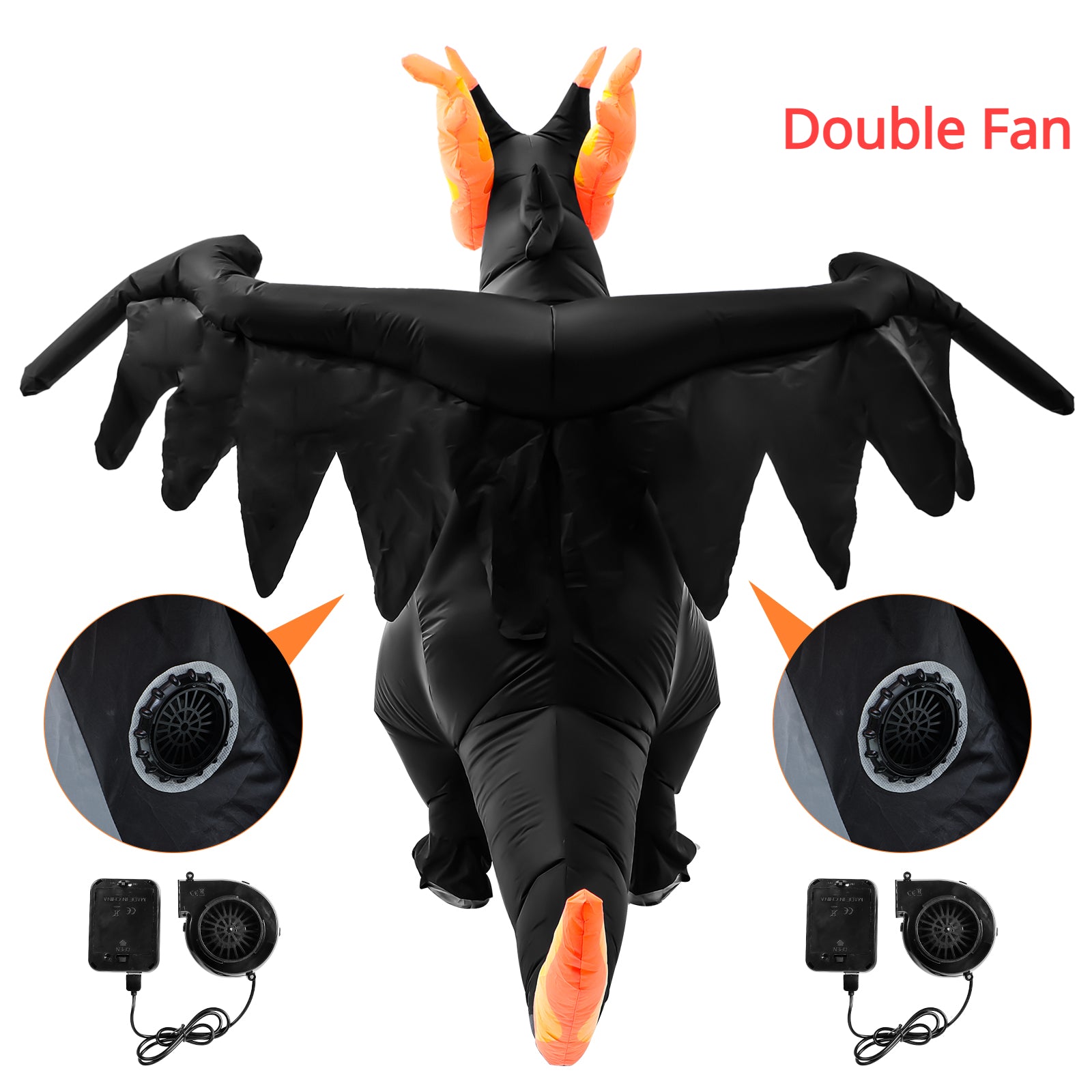 Fire Breathing Dragon Inflatable Costume for Kids & Adults