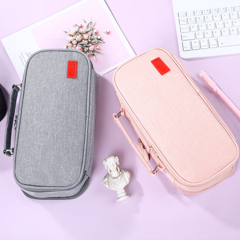 Large Capacity Pencil Case Double Zipper Pencil Box