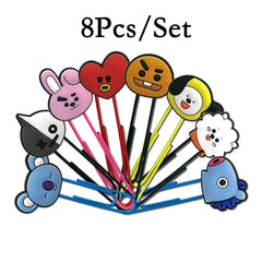 8pcs Cartoon Paper Clips Sticky Notes for Office Document