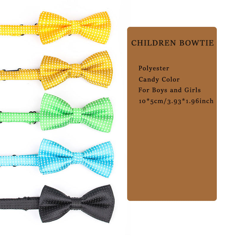 Kids Bowtie Adjustable Neckwear Formal Tuxedos Polyester Ties