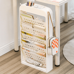 Movable Classroom Bookshelf Desk for Student Learning