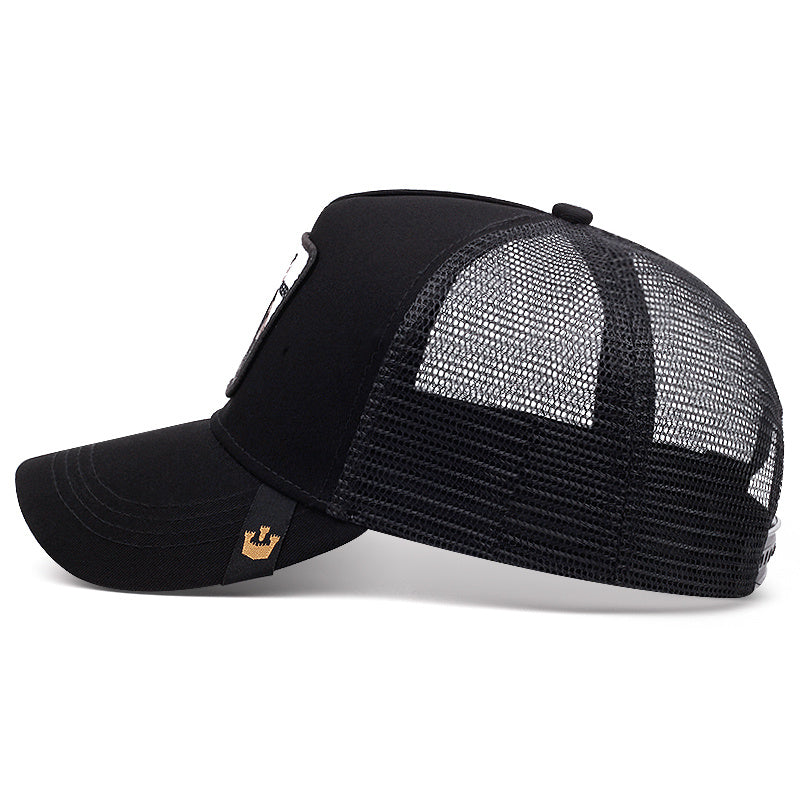 Tiger Embroidery Baseball Cap Mesh Trucker Hat for Men Women