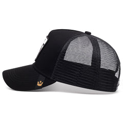 Tiger Embroidery Baseball Cap Mesh Trucker Hat for Men Women