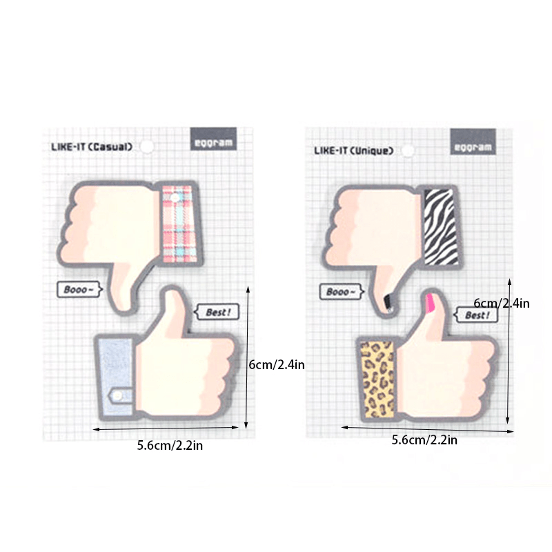 Opposite Sex Thumbs up Stickers - 20 Sticky Notes - Encourage Stickers