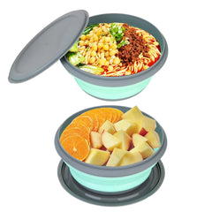 3-Piece Silicone Folding Lunch Box Set - Portable and Perfect for Picnics