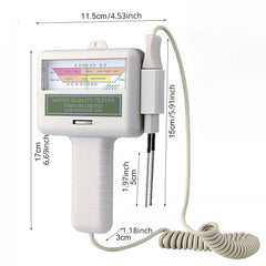 2-in-1 PH Chlorine Meter 0-5-6.0ppm CL2 Level Tester Pool Water Monitor