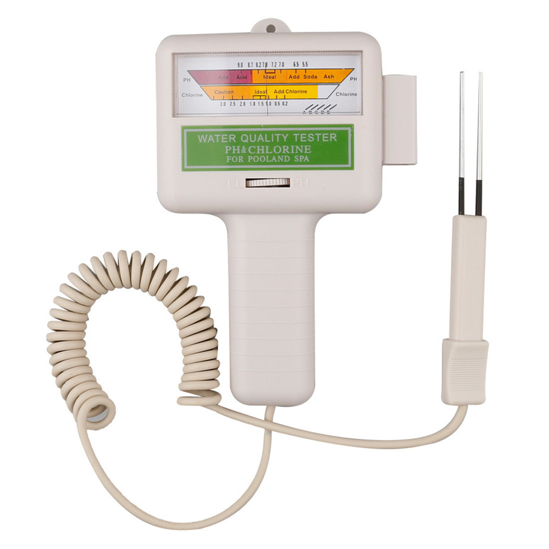 2-in-1 PH Chlorine Meter 0-5-6.0ppm CL2 Level Tester Pool Water Monitor