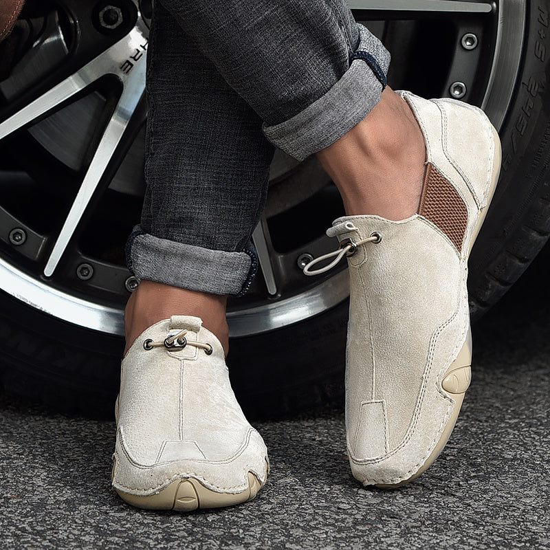 Men's Adjustable Drawstring Loafer Casual Slip On Shoes