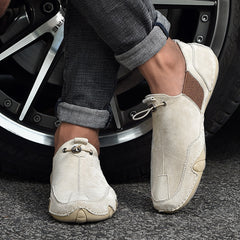 Men's Adjustable Drawstring Loafer Casual Slip On Shoes