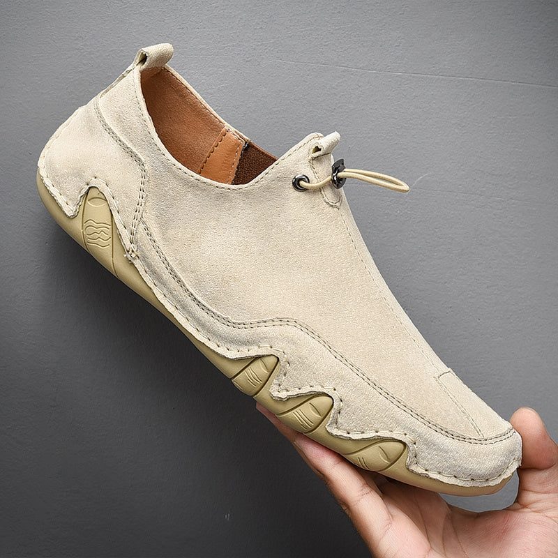 Men's Adjustable Drawstring Loafer Casual Slip On Shoes