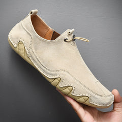 Men's Adjustable Drawstring Loafer Casual Slip On Shoes