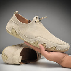 Men's Adjustable Drawstring Loafer Casual Slip On Shoes