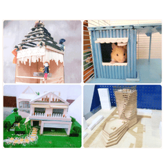 50pcs 5.5-300MM Bamboo Stick Set DIY Model Building Material Wooden Products