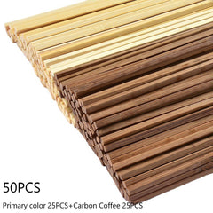 50pcs 5.5-300MM Bamboo Stick Set DIY Model Building Material Wooden Products