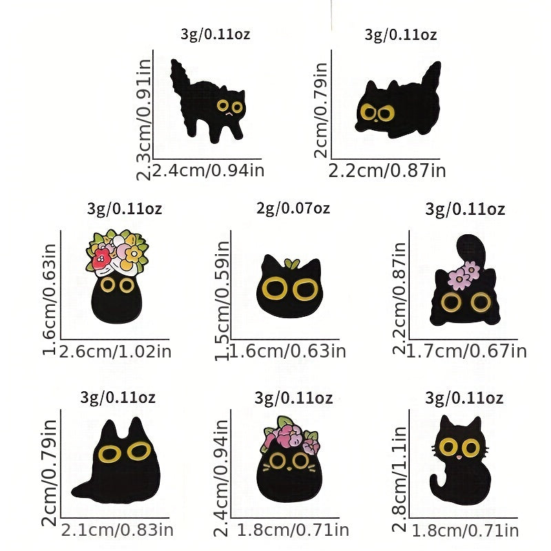 Cat Brooch Cartoon Animal Brooch Cat Metal Badge Bag Clothing Accessories