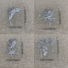 1pc Piggy Craft Metal Cutting Dies Christmas Needle Branch Scrapbook Paper
