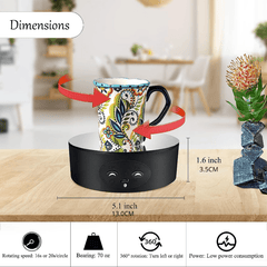 360 Auto Mute Spin Turntable for Displaying Tumblers Photography Videos