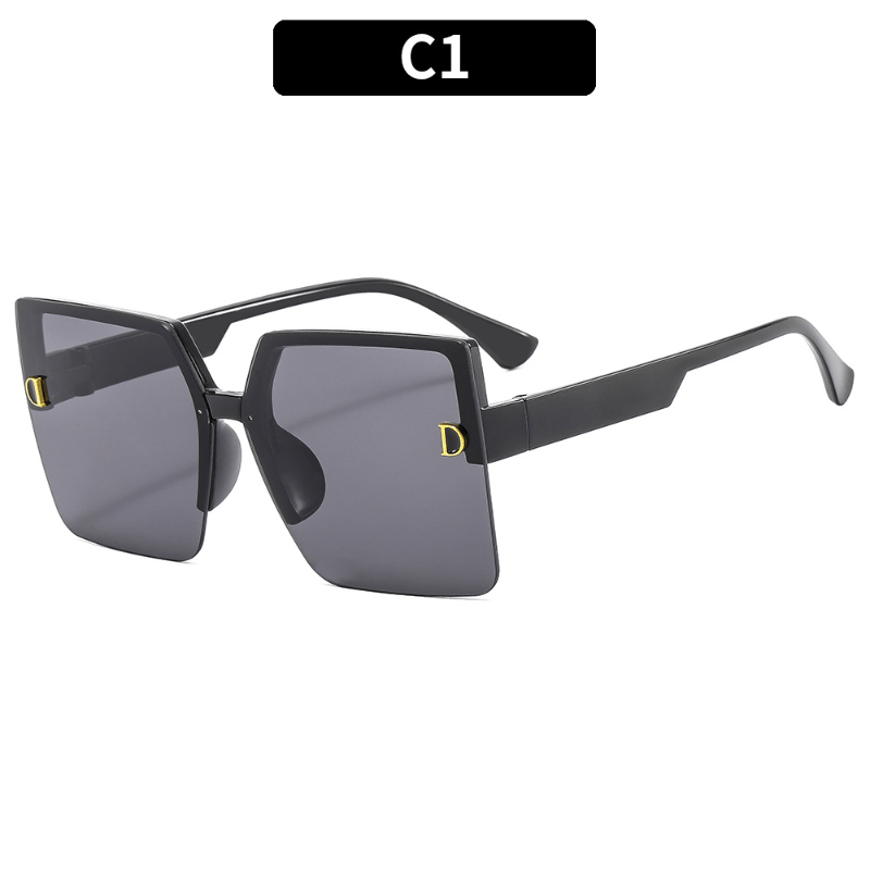 Vintage Oversized Square Sunglasses UV400 Protection