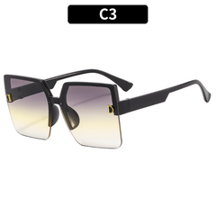 Vintage Oversized Square Sunglasses UV400 Protection