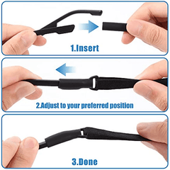 Adjustable Glasses Straps 2pcs No Tail Eyewear Retainer Strap