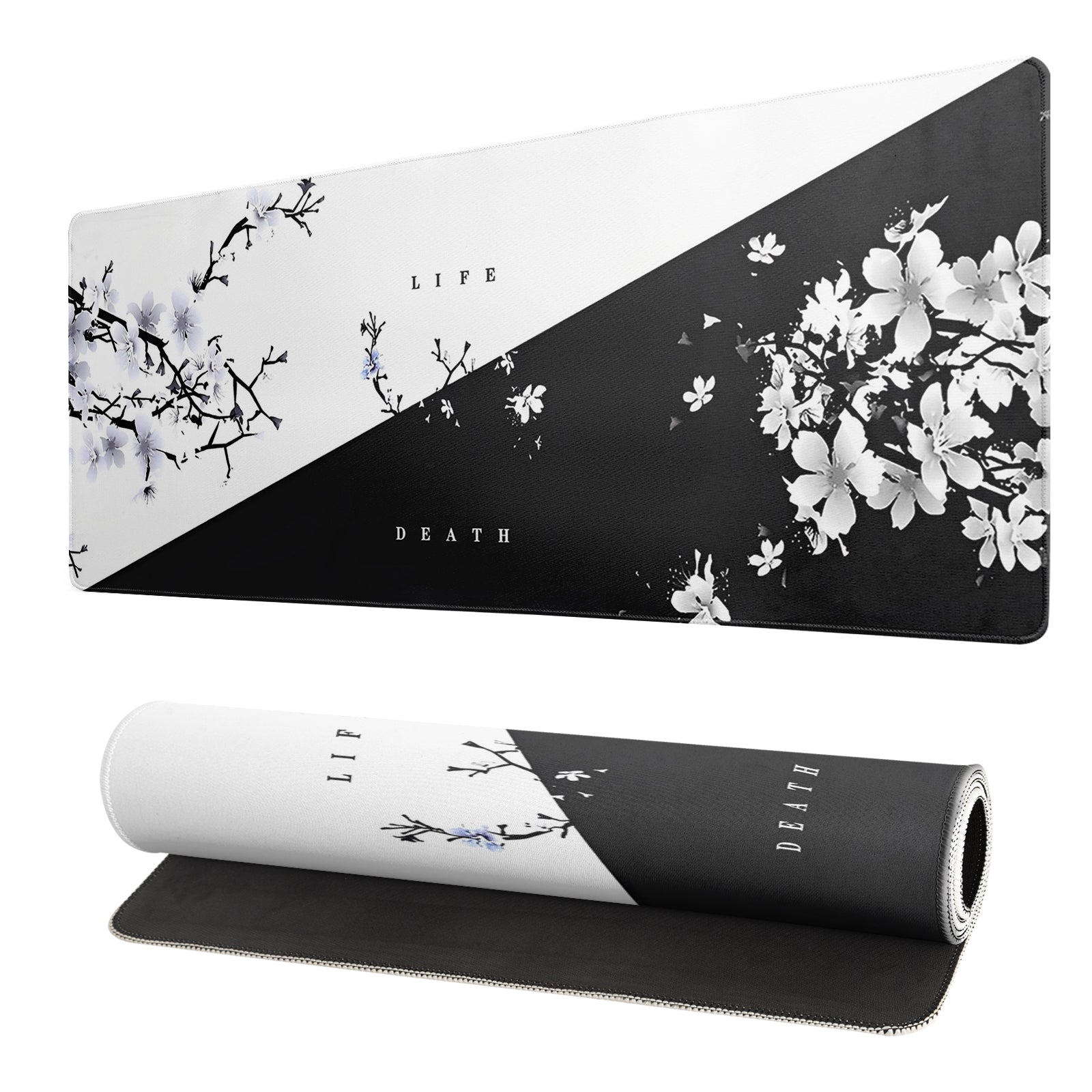 Cherry Blossoms Mouse Pad Japanese Sakura Desk Mat 80X30cm Non Slip Rubber Base