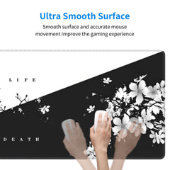 Cherry Blossoms Mouse Pad Japanese Sakura Desk Mat 80X30cm Non Slip Rubber Base