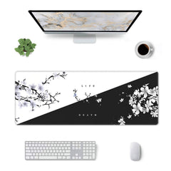 Cherry Blossoms Mouse Pad Japanese Sakura Desk Mat 80X30cm Non Slip Rubber Base