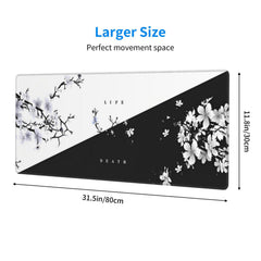 Cherry Blossoms Mouse Pad Japanese Sakura Desk Mat 80X30cm Non Slip Rubber Base