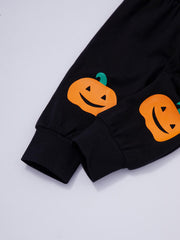 Baby Boy 1st Halloween Outfit Pumpkin Romper Sweatshirt Pants
