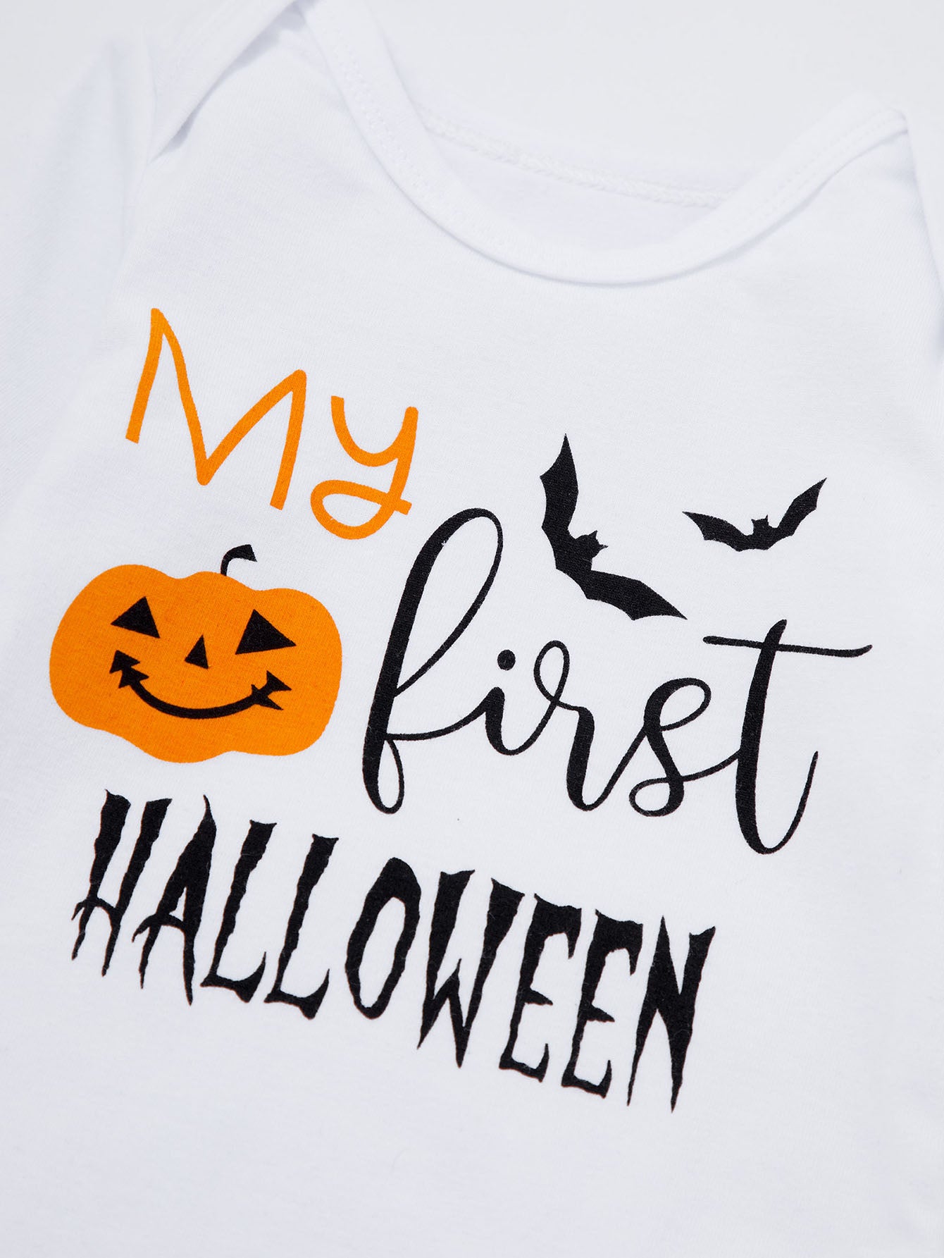 Baby Boy 1st Halloween Outfit Pumpkin Romper Sweatshirt Pants
