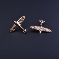 2Pcs Stripe Airplane Metal Brooch Pins Set, Enamel Button Pin For Students